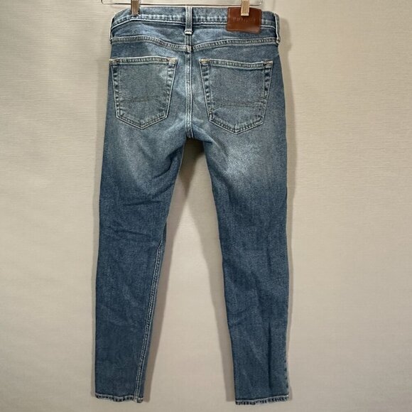 Hollister Jeans Mens 28 Skinny Epic Flex Medium Wash Cotton Pockets Distressed - Picture 7 of 10